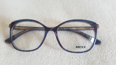 MEXX EXES Brillengestell 2556  Grösse 53-16  Blau-beige NEU