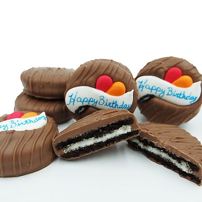 Philadelphia Candies Milk Chocolate Covered OREO  Cookies, Happy Birthday Gift