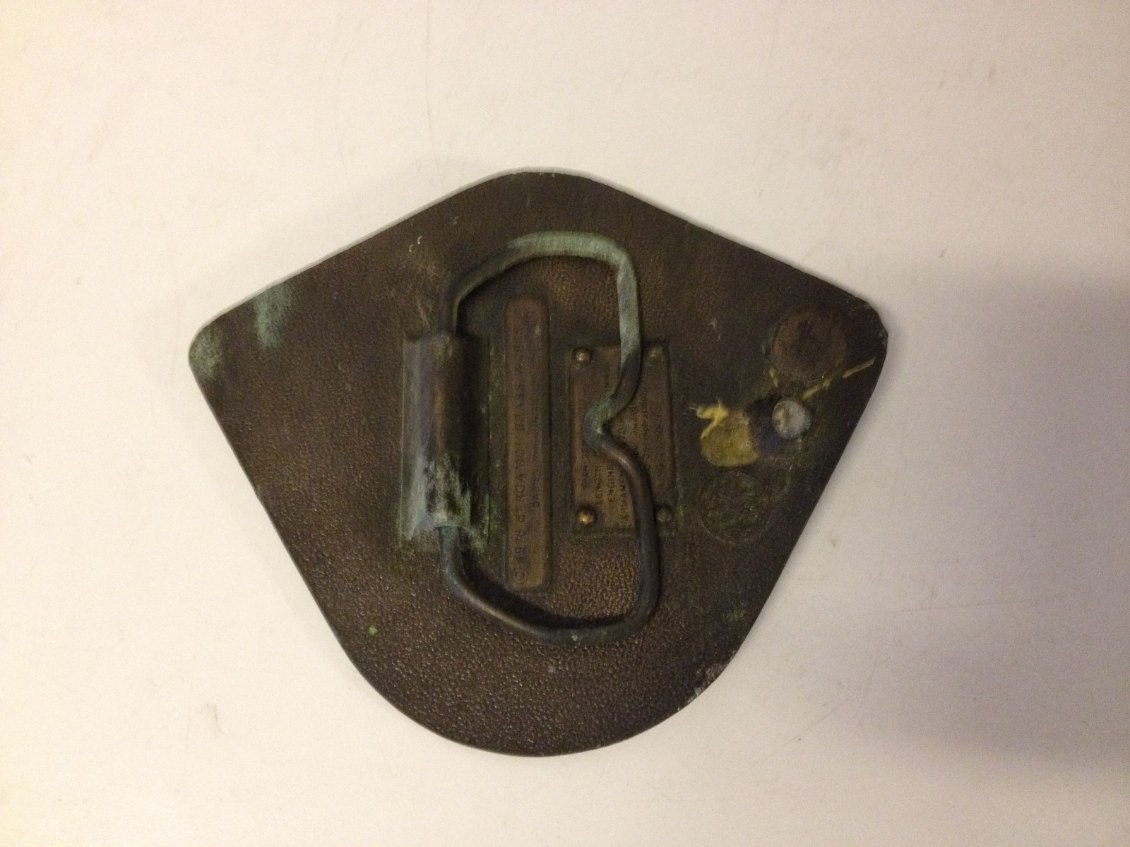 Vintage 1976 Bergamot Brass Works Belt Buckle Super Marine Spitfire MK5 Plane