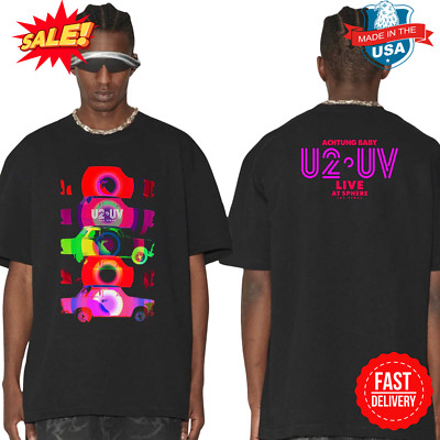 U2 Band UV Trabants Live At Sphere 2024 Two Sided T-Shirt