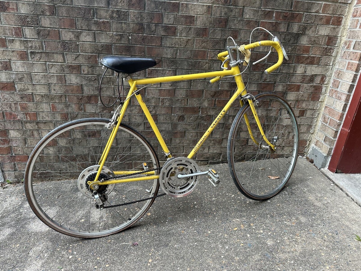 Vintage Schwinn Varsity 1973 Road Bike Chicago Kool Lemon Yellow