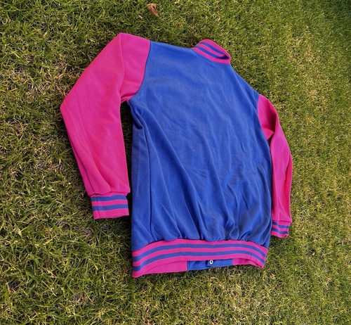 Retro 90s Blue and Pink New York Yankees Varsity Jacket, Size Large - Bild 10 von 13