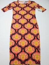 NWT Lula Roe Womens Size XXS Sheath Dress Multicolor Round Neck Short Sleeve