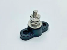 Black Junction Block Power Post Insulated Terminal 5/16" Stud Stainless