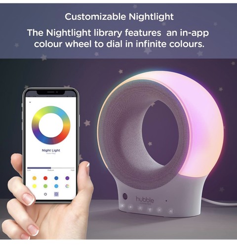 Monitor y chupete de audio inteligente Hubble Connected Eclipse Wi-Fi con luz nocturna - Imagen 5 de 7