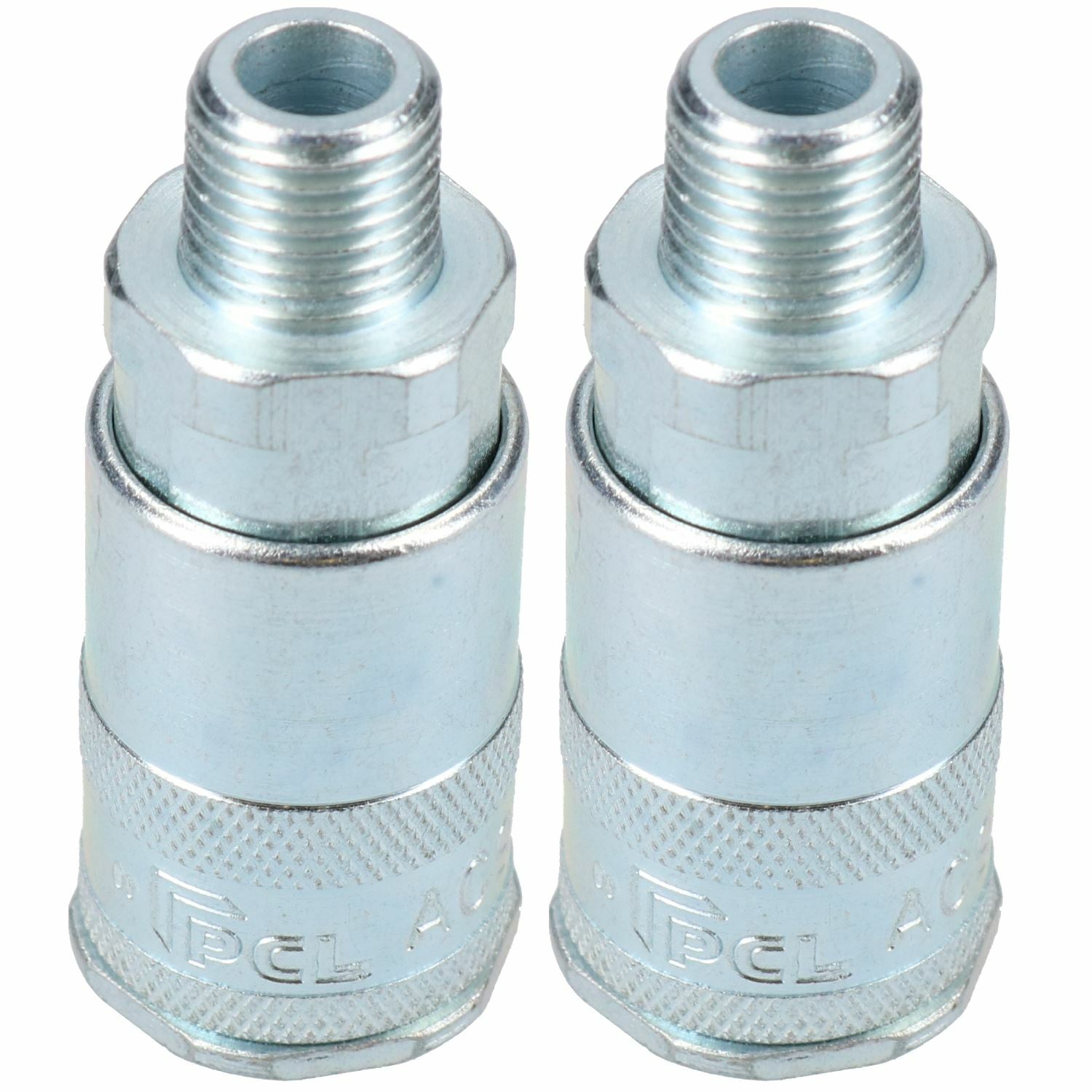 PCL Airflow Female Coupler 1/4"" BSP Male Thread Air Hose Coulping AC91CM x 2