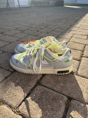 2021 SIZE 8 OFF-WHITE x NIKE DUNK Low 'LOT 43 of 50' DM1602-128
