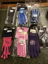 Kids Riding Gloves Bundle - 7 pairs of new gloves in various small & medium size