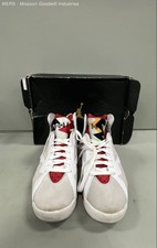 Nike Mens Air Jordan 7 Retro 304775-125 White Red Lace-Up Athletic Shoes Size 11