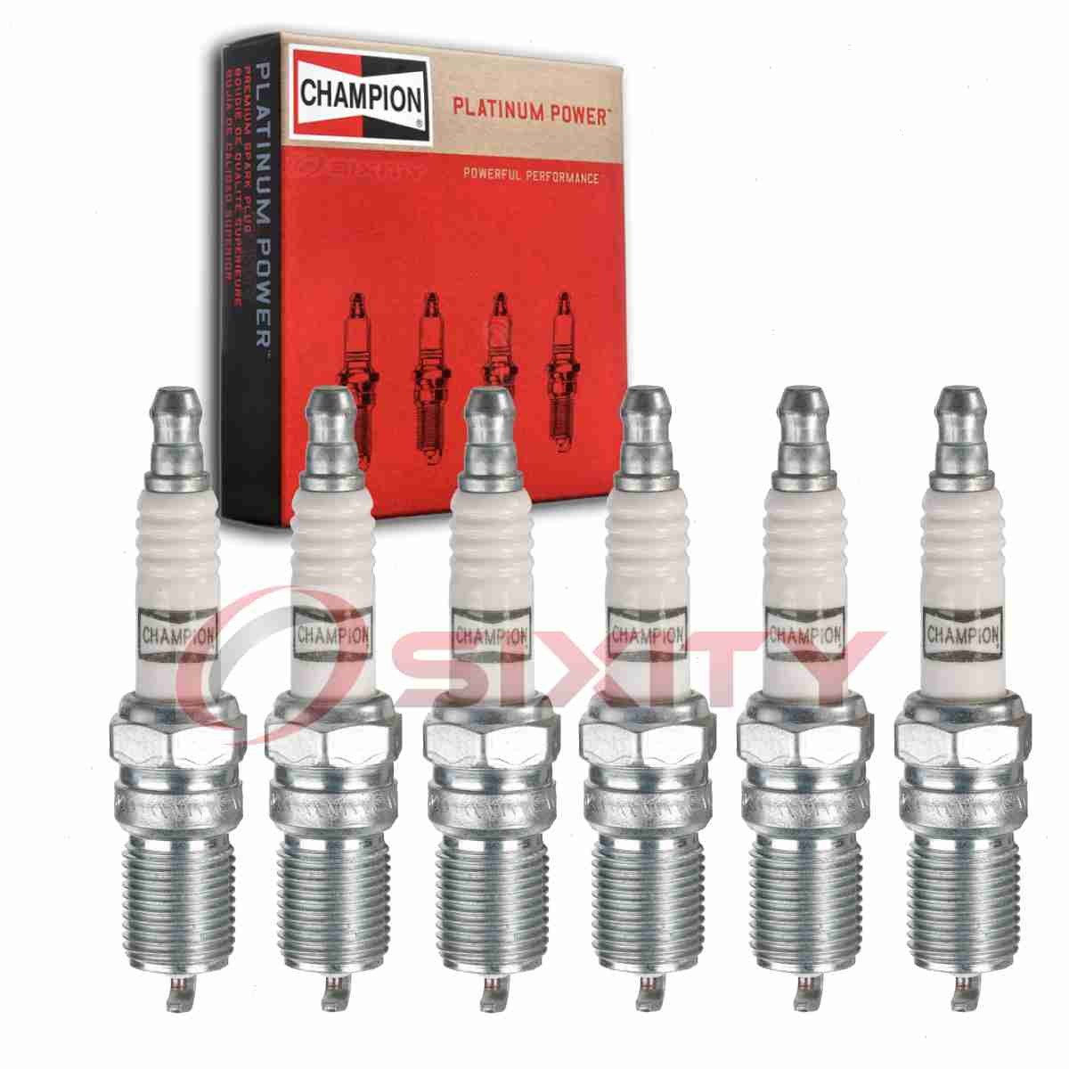 6 pc Champion Platinum Spark Plugs for 1988-1999 Buick Riviera 3.8L V6 gy