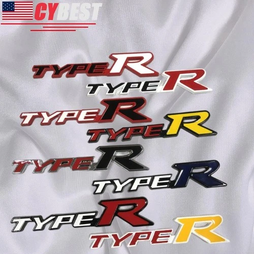 Type R Rear Trunk Emblem Badge Metal TypeR Sticker For Accord CRV HRV Civic ILX