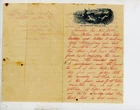 Civil War Caricature design patriotic letter paper Deer being chased by dogs
