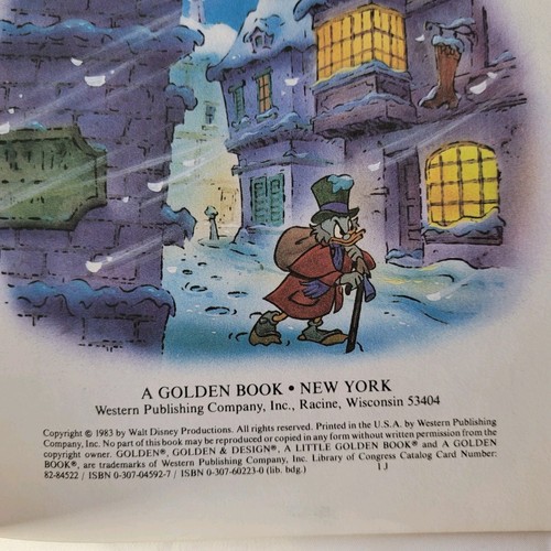 Vintage Little Golden Book Disney Mickey Christmas Carol Childrens Classic Board - Picture 13 of 17