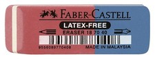 Faber-Castell 187040 Natural Rubber Eraser - Red/Blue