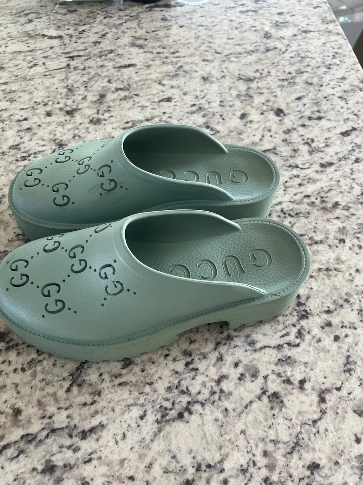 Gucci Leather Mules Clogs Size 40 Pre-owned Designer Shoes - Image 3 of 4