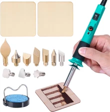 Adjustable Temperature Pyrography Wood Burning Pen Kit with Accessories