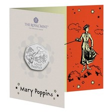 2025 Mary Poppins 50p Fifty Pence Coin Royal Mint BUNC Pack.