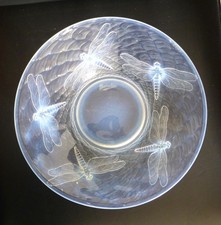 Barolac Vintage Tschechische Opalisierende Glas Libelle Schale. Art Deco 30er Jahre