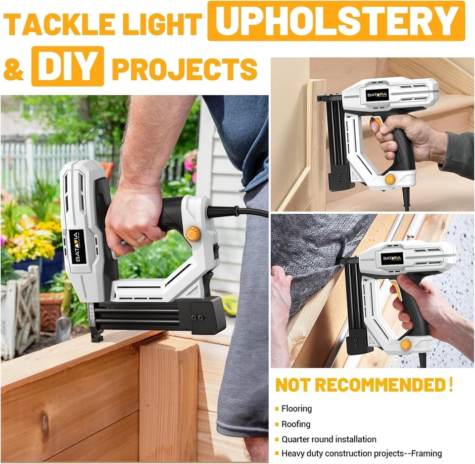 Pistola de clavos eléctrica 2 en 1 pistola de grapas Brad clavadora calibre 18 120 V pistola grapadora Foto 4 de 4