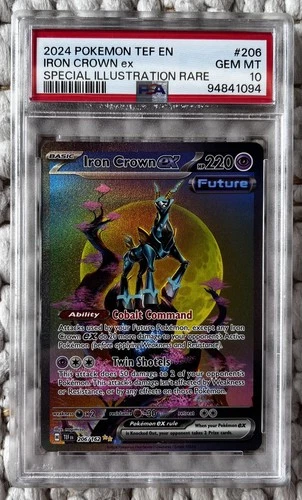 2024 Pokemon TEF EN Iron Crown EX #206 Temporal Forces PSA 10 GEM MT