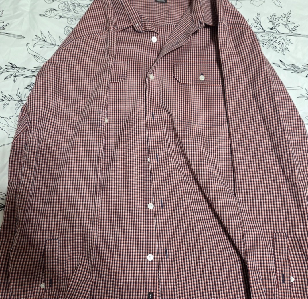 Michael Kors Multi-colored Checkered Button Down … - image 1
