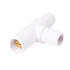 Marinco - CTT-B - CL/CLS/CLM Tapping T Adapter M-F-F - White B - Pack of 1 