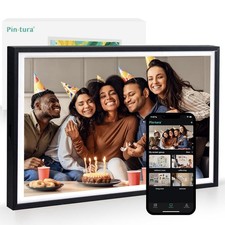 Pintura Life 13.3" IPS 2K Digital Black Picture Frame Wi-Fi, Changeable Frame 