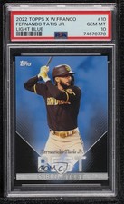2022 Topps X Wander Franco Light Blue 22/50 Fernando Tatis Jr PSA 10 GEM MT 00d2
