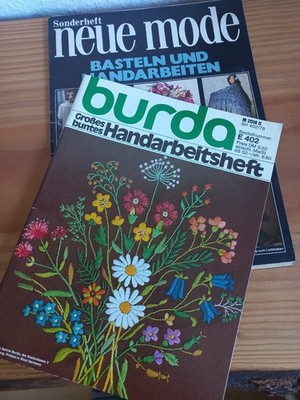 2Stück Retro Handarbeit Heft Basteln DIY Mode Burda Schnittmuster Vorlagen 1978