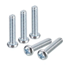 #6-32x5/8" Pan Head Phillips Machine Screws, 100pcs Carbon Steel Screws