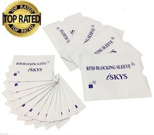 16 Pack RFID Blocking Sleeves for 12 Credit Card Protector  4 Passport White