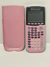 Texas Instruments TI-84 Plus C Silver Edition Graphing Calculator - Pink W/Cover