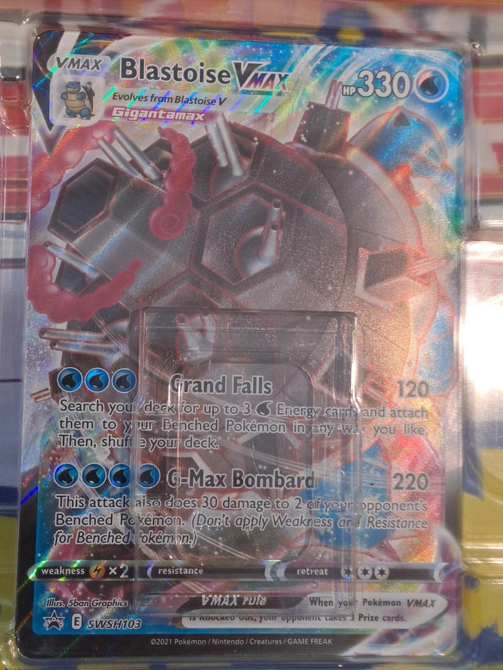 Blastoise VMAX Swsh103 JUMBO Card Holo - In Original Box - Pokemon TCG NM/MT  - Image 2 of 3