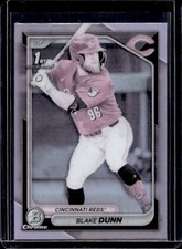 2024 Bowman Chrome Blake Dunn Pearl Refractor 1st Prospect #BCP-187 Reds