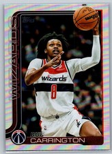 💎2025-26 Topps Basketball Rainbow Foilboard #97 Bub Carrington - Wizards💎