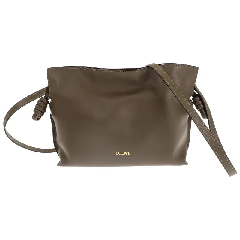 LOEWE Flamenco Clutch Mini 2Way Bag Nappa Calf Dark Khaki Ladies ISY