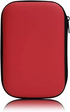 2.5" EVA Hard Drive Carrying Case Pouch Storage Organizer (Red)