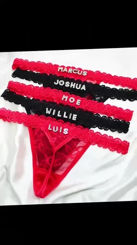 Maßgeschneiderte Tanga Höschen mit Namen Strass Buchstaben Tangas G-String SEXY - Video 1 von 1