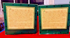 2 boxes of 4 VTG christmas ornament NIB 1980s mint green & satin gold glass — photo 3