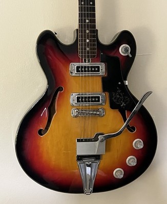 Vintage 1968 Tiesco Silvertone Guitar EP-11T Supreme Hollow Body