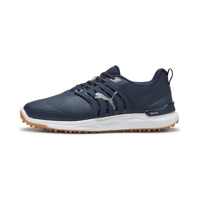 New Puma Golf Ignite Elevate 2 Shoes Deep Navy-Puma Silver-Gum 10 Wide (SS25)