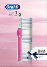 Image of Oral-B PRO 1 680 Pink Design Edition Rechargeable Toothbrush + Travel Case