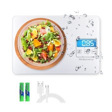MegaWise Precision Food Scale, 33lb Waterproof Rechargeable Digital Kitchen S...
