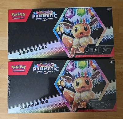 Pokemon x2 Prismatic Evolution Surprise Box FACTORY SEALED