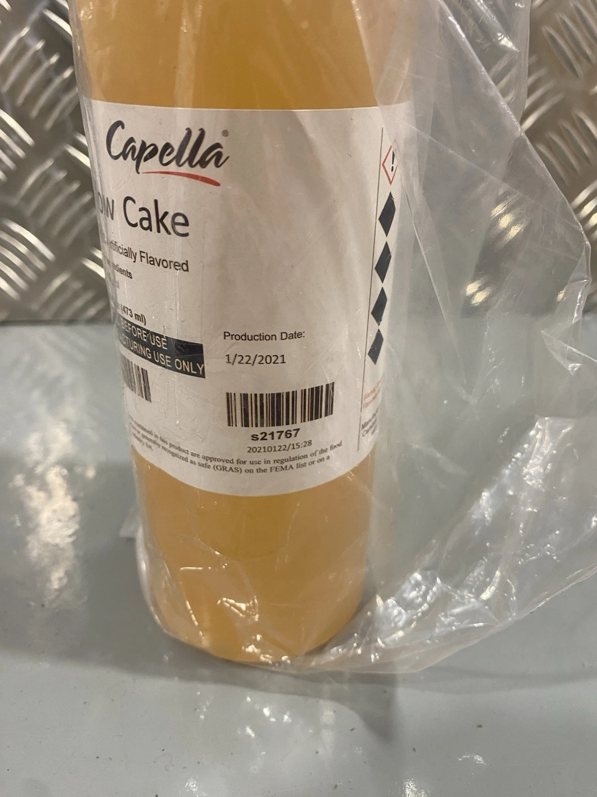 Capella Yellow Cake Flavour Concentrate 16oz 473ml Production Date 22/01/2021 3