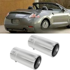 2PCS Exhaust Pipe Tail Muffler Tip Throat Tailpipe For Mitsubishi Outlander PHEV