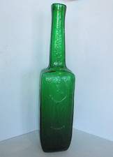 Vintage MCM Indiana Handcraft Glass Fish Decanter Glass Green Wayne Husted
