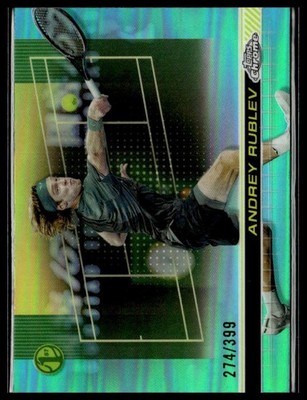 2024 Topps Chrome Tennis 34 Andrey Rublev 1st Aqua Refractor 274/399