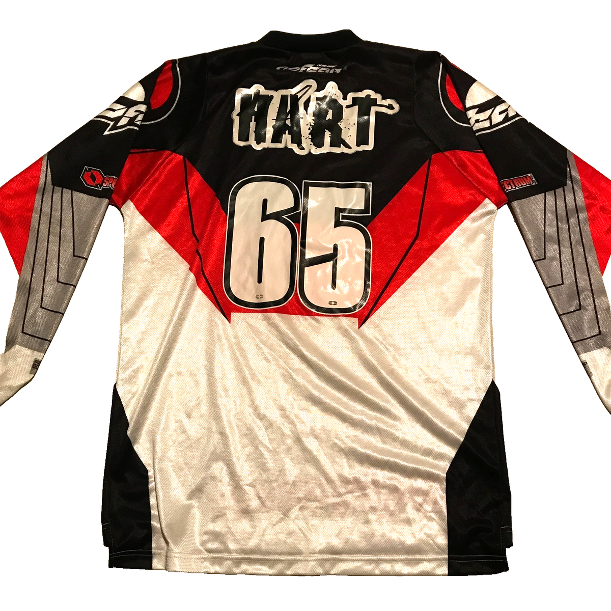 スローイング、フィンガートレーナー Vintage Suzuki No Fear Moto Cross MX Division Hart 65 Jersey Small