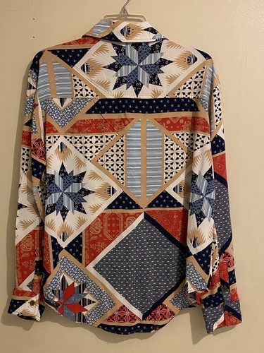 Camisa boho manga larga con botones patrón mixto Sterling & Stitch para mujer talla M - Imagen 6 de 11
